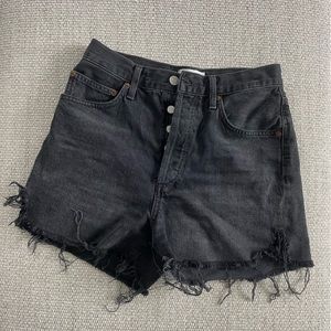 Agolde size 26 black jean shorts